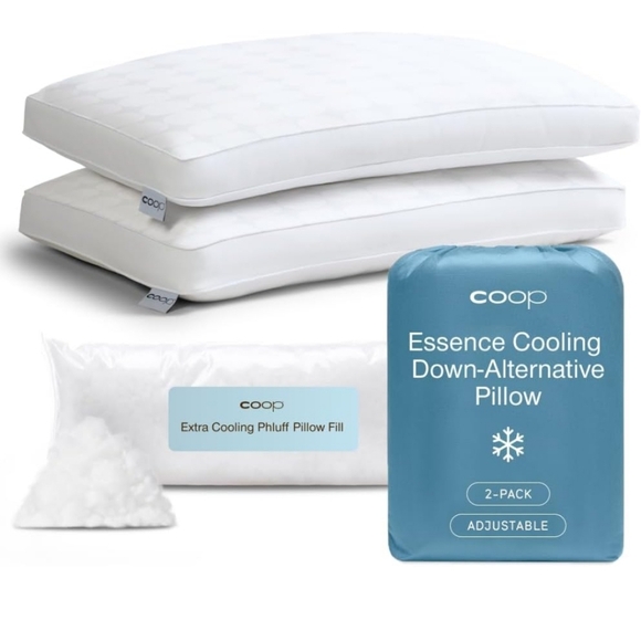 Coop Home Other - Coop Home Goods Essence Cooling Down Alternative Pillows Set of 2, Queen Size